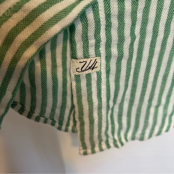 Vintage Havana Striped Button-Down Shirt - Swimsuit Cover Up Resort Wear S NWT - Picture 2 of 8